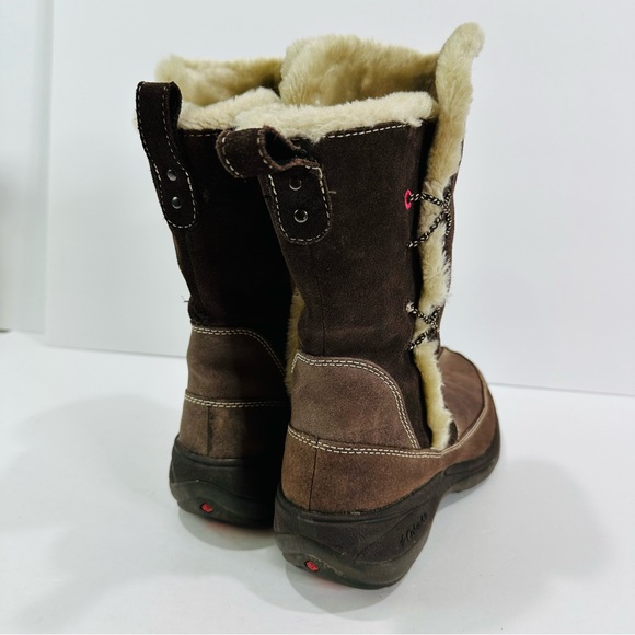 🩷 COLUMBIA WOMENS SIZE 8.5 SHERPA 10 1/2” H PULL ON BOOTS GREAT CONDITION - Picture 2 of 10